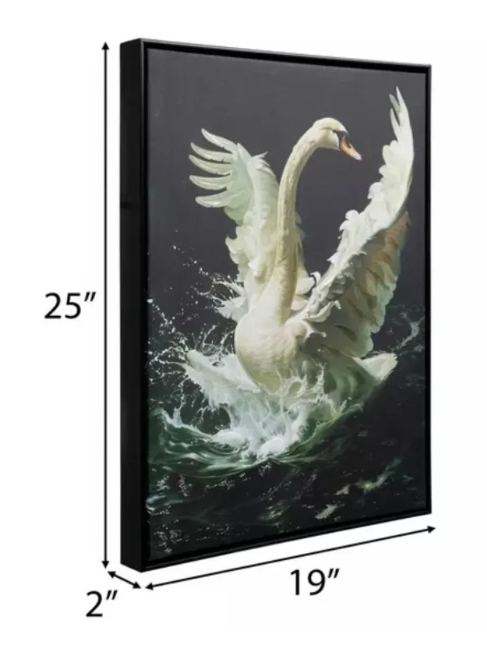 White Swan Wall Art Print - Elegant Home Wall Decor